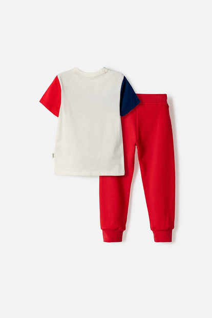 CONJUNTO DE SPIDEY CON PANTALÓN LARGO MULTICOLOR PARA NIÑO 2T A 6T