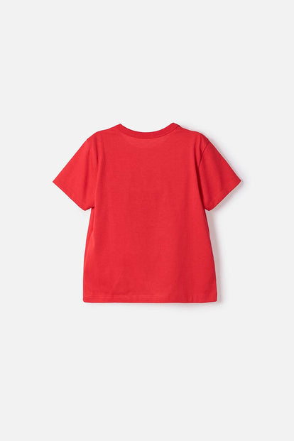 CAMISETA DE SPIDEY MANGA CORTA ROJO PARA NIÑO