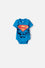 BODY DE SUPERMAN MANGA CORTA AZUL PARA BEBÉ NIÑO