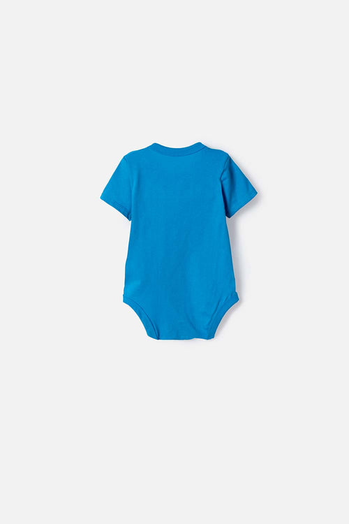 BODY DE SUPERMAN MANGA CORTA AZUL PARA BEBÉ NIÑO