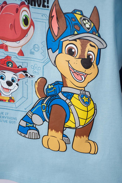 CAMISETA DE PAW PATROL MANGA LARGA AZUL PARA NIÑO 2T A 6T