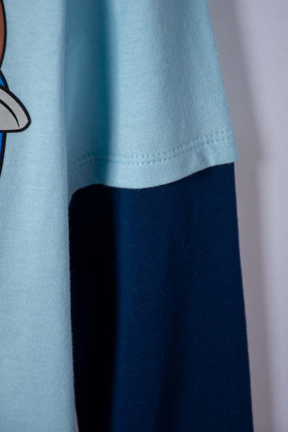 CAMISETA DE PAW PATROL MANGA LARGA AZUL PARA NIÑO 2T A 6T