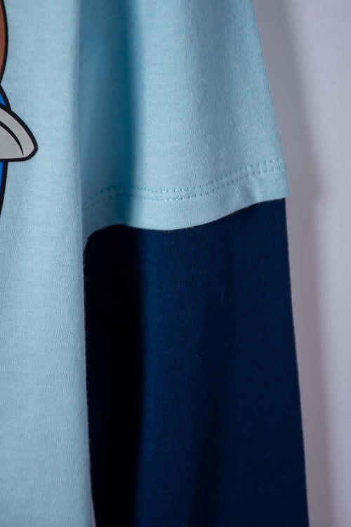 CAMISETA DE PAW PATROL MANGA LARGA AZUL PARA NIÑO 2T A 6T