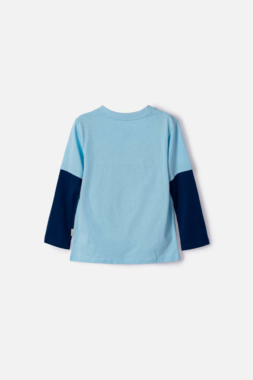 CAMISETA DE PAW PATROL MANGA LARGA AZUL PARA NIÑO 2T A 6T