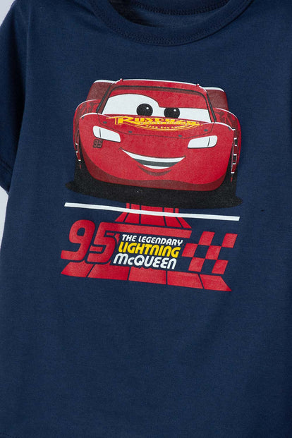 CAMISETA DE CARS MANGA CORTA AZUL PARA NIÑO