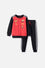 CONJUNTO DE CARS CON BUZO ROJO Y NEGRO PARA NIÑO 2T A 6T