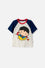 CAMISETA DE SUPERMAN MANGA CORTA BLANCO Y AZUL PARA NIÑO 2T A 6T