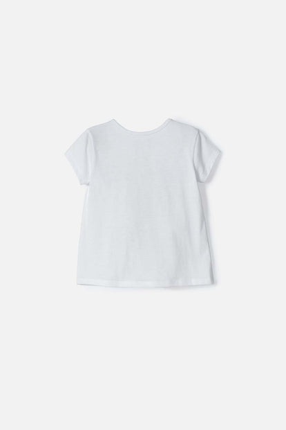 CAMISETA DE MINNIE MOUSE MANGA CORTA BLANCO PARA NIÑA 2T A 6T