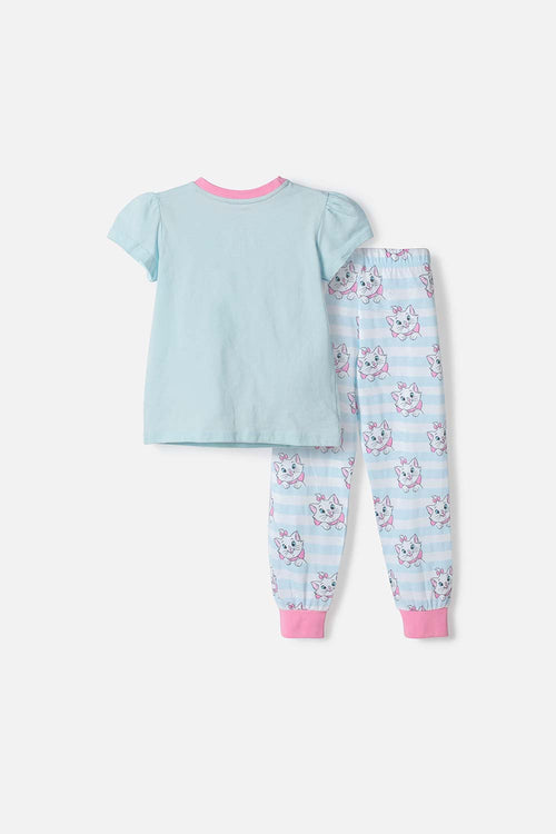 PIJAMA GATA MARIE PANTALÓN LARGO MULTICOLOR PARA NIÑA 2T A 6T