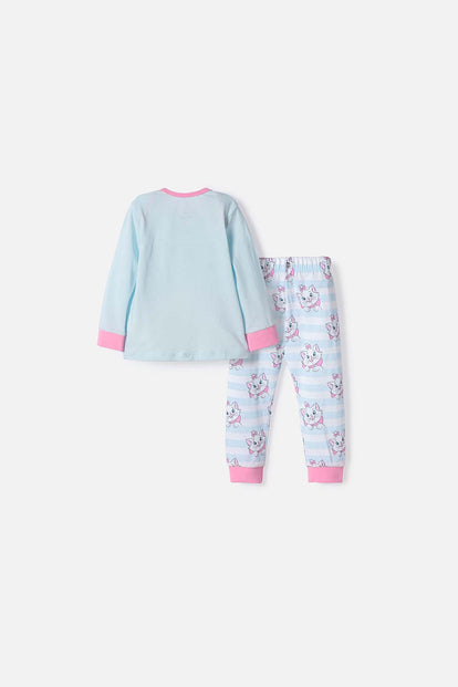 PIJAMA GATA MARIE CON PANTALÓN LARGO MULTICOLOR PARA BEBÉ NIÑA
