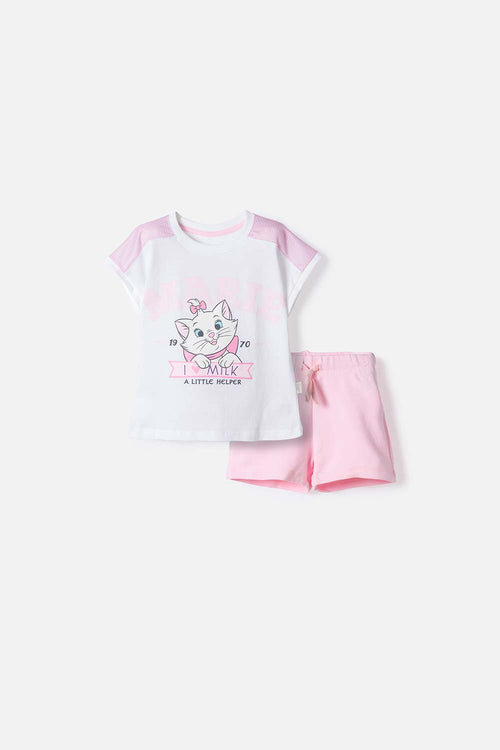 CONJUNTO GATA MARIE EN SHORT MULTICOLOR PARA NIÑA 2T A 6T