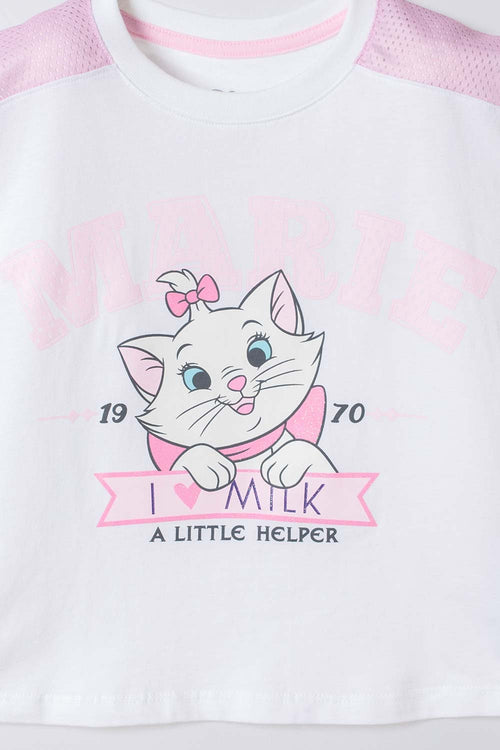 CONJUNTO GATA MARIE EN SHORT MULTICOLOR PARA NIÑA 2T A 6T