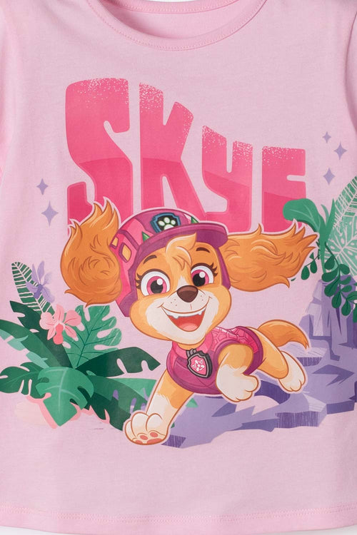 CAMISETA DE PAW PATROL MANGA CORTA ROSADO PARA NIÑA 2T A 6T