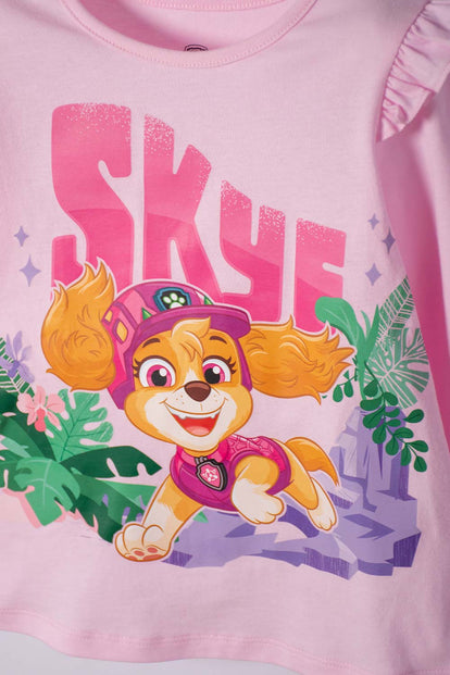 CAMISETA DE PAW PATROL MANGA LARGA ROSADO PARA NIÑA