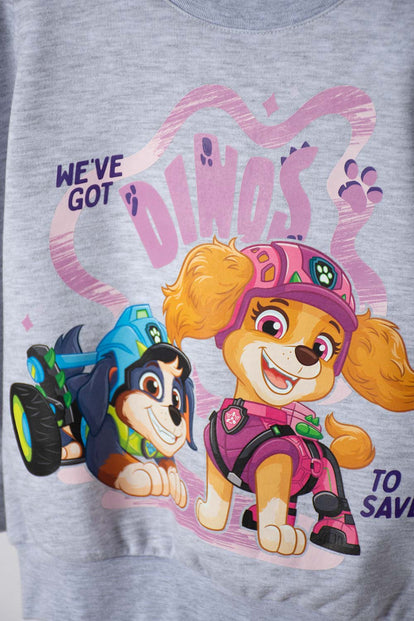 CONJUNTO DE PAW PATROL GRIS Y LILA PARA NIÑA 2T A 6T