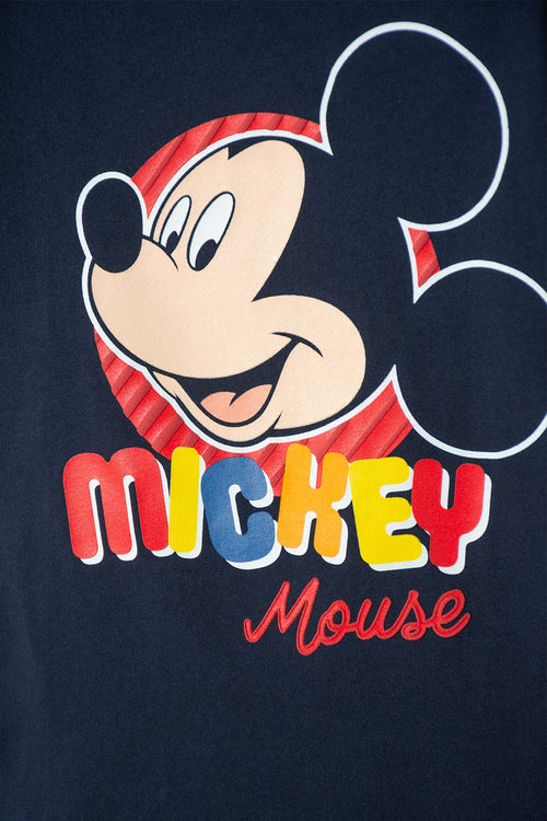 CAMISETA DE MICKEY MOUSE MANGA CORTA AZUL PARA NIÑO 2T A 6T