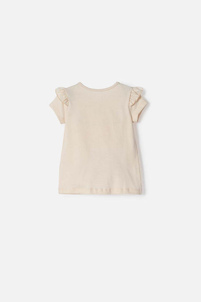 CAMISETA DE WINNIE POOH MANGA CORTA ALMENDRA PARA NIÑA 2T A 6T