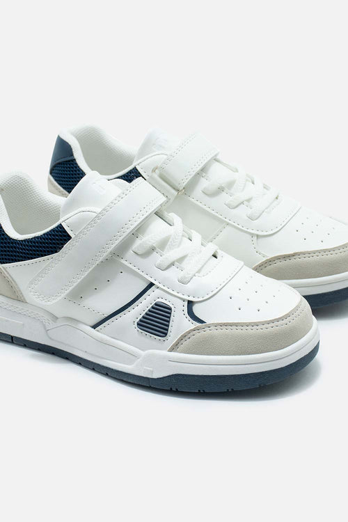TENIS DE MIC BLANCO Y GRIS PARA NIÑO