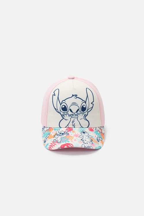 GORRA DE STITCH ROSADA PARA NIÑA