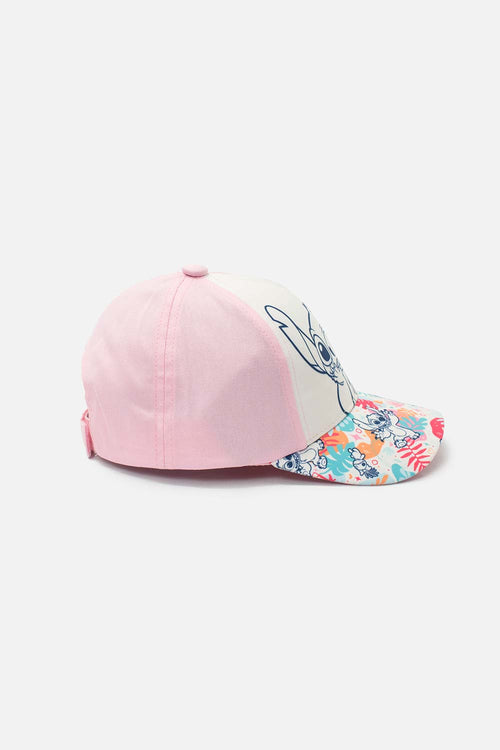 GORRA DE STITCH ROSADA PARA NIÑA