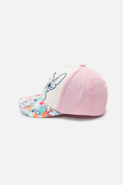 GORRA DE STITCH ROSADA PARA NIÑA
