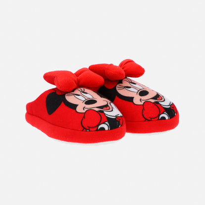  PANTUFLAS DE MINNIE MOUSE ROJAS PARA NIÑA