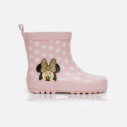 BOTAS DE LLUVIA DE MINNIE MOUSE ROSADAS PARA NIÑA