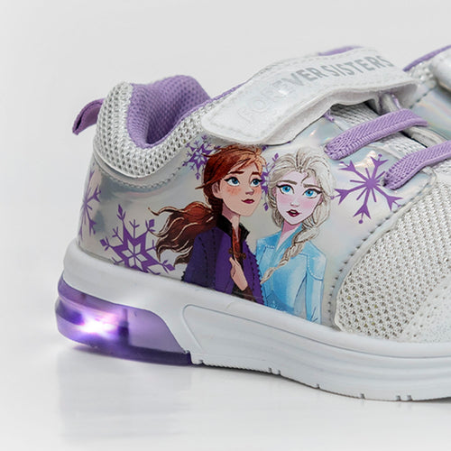 Card slide image -  TENIS DE FROZEN CON LUCES BLANCOS  PARA NIÑA
