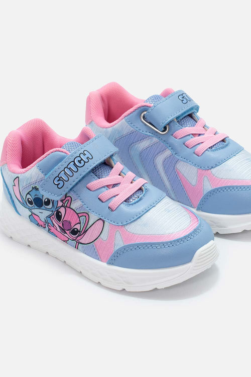 TENIS DE STITCH ROSADOS Y AZULES PARA NIÑA