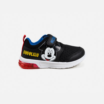 TENIS DE MICKEY MOUSE CON LUCES NEGROS PARA NIÑO