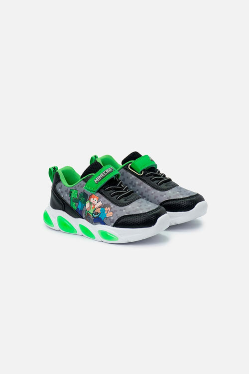 TENIS CON LUCES DE MINECRAFT MULTICOLOR PARA NIÑO