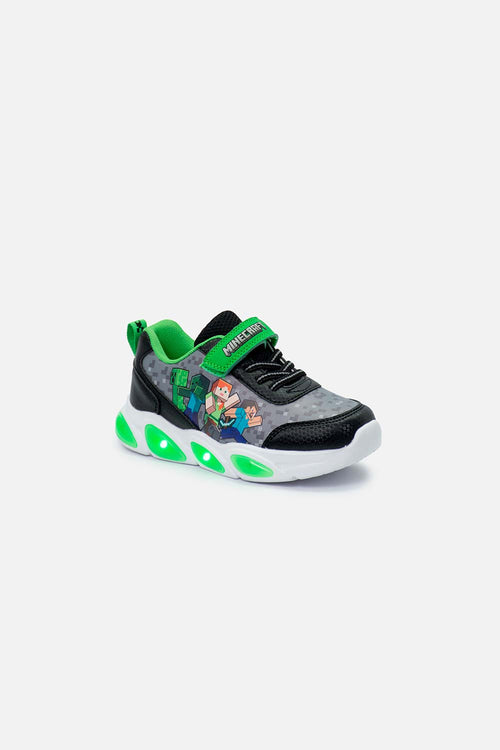 TENIS CON LUCES DE MINECRAFT MULTICOLOR PARA NIÑO