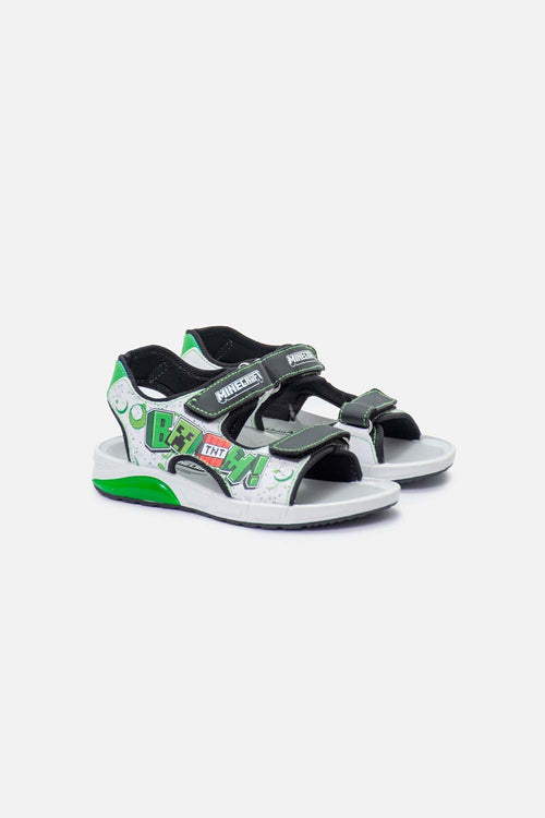 SANDALIAS CON LUCES DE MINECRAFT MULTICOLOR PARA NIÑO