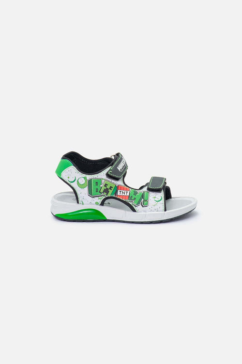 SANDALIAS CON LUCES DE MINECRAFT MULTICOLOR PARA NIÑO