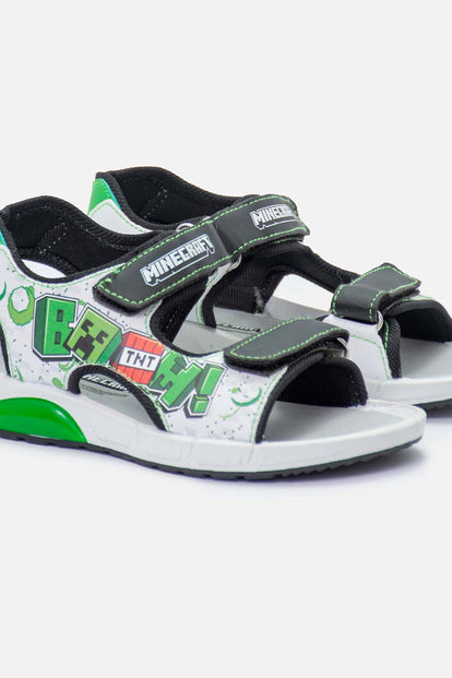 SANDALIAS CON LUCES DE MINECRAFT MULTICOLOR PARA NIÑO