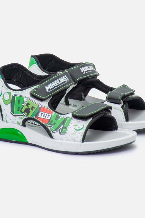 SANDALIAS CON LUCES DE MINECRAFT MULTICOLOR PARA NIÑO