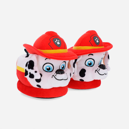 Card slide image -  PANTUFLAS DE PAW PATROL CERRADAS ROJO Y BLANCO PARA NIÑO