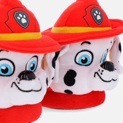 PANTUFLAS DE PAW PATROL CERRADAS ROJO Y BLANCO PARA NIÑO