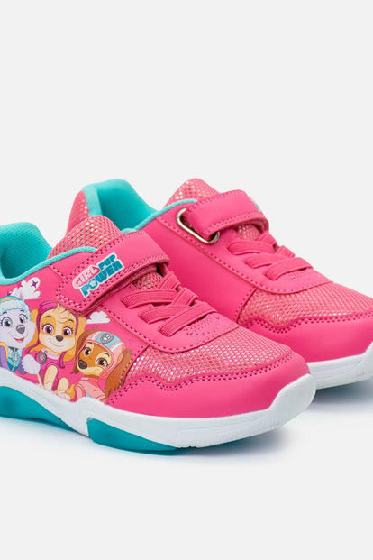 TENIS CON LUCES DE PAW PATROL ROSADO PARA NIÑA