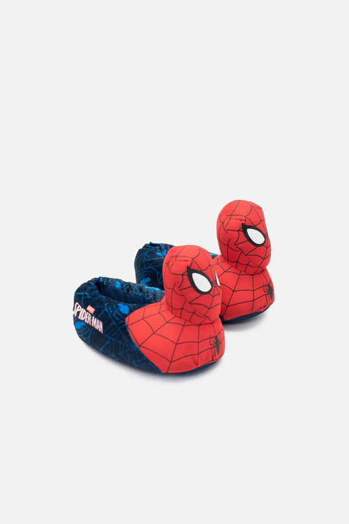 Card slide image -  PANTUFLAS DE SPIDER-MAN CERRADAS ROJO Y AZUL PARA NIÑO