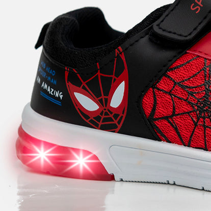 TENIS CON LUCES PARA NIÑO, ROJOS DE SPIDER-MAN