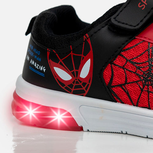 TENIS CON LUCES PARA NIÑO, ROJOS DE SPIDER-MAN